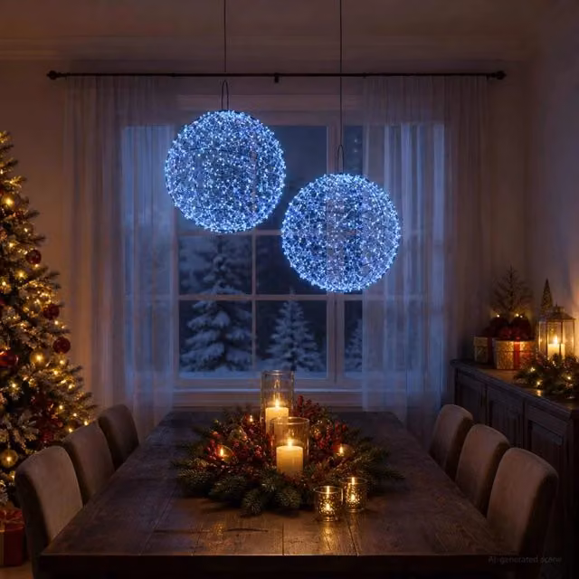 Luce a punta di Natale 2 pz 1900 LED Blu Ø 60 x 63 cm 42049791