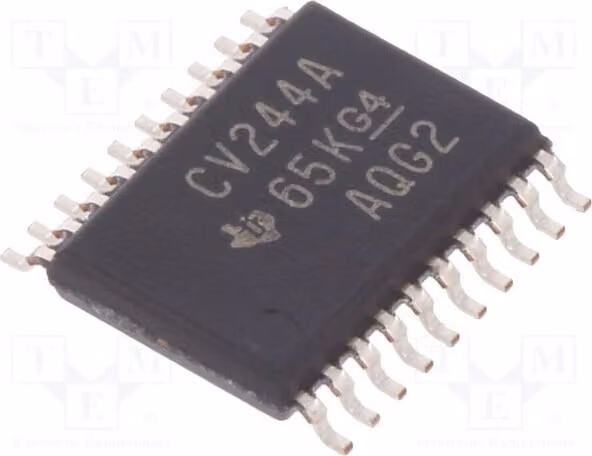 1x, Controller SMD T SN74Z244APW per porte, inverter con 8 canali