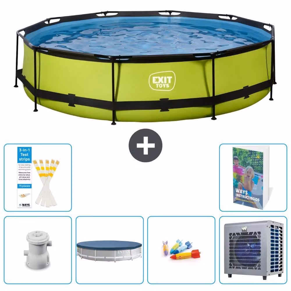 Piscina gonfiabile rettangolare - 360x76 cm - Set da 5 pezzi - Modello S338