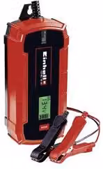 Caricabatterie automatico Einhell per auto e moto 12 V per batterie Pb WET e AGM da 3-200 Ah, rosso