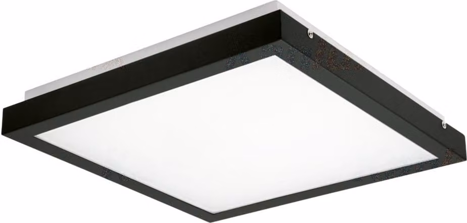 Plafoniera LED quadrata TYBIA bianco-nera 25 W, bianco neutro 2600 lm, alluminio, dimensioni: 6,5 x 32 x 32 cm, IP20, Kanlux
