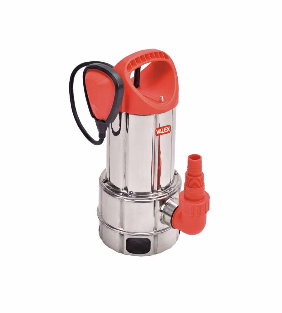 Valex Elettropompa Sommergibile 750W Rosso Cromato per Acque Torbide