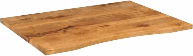 Piano per scrivania in legno di mango massello grezzo vidaXL, colore marrone, L: 110 cm, P: 80 cm, H: 2,5 cm