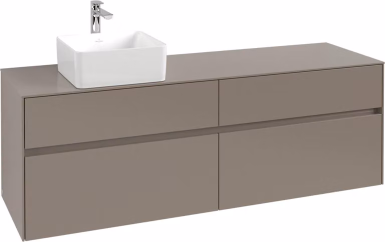 V&B Collaro mobile da toilette 160x54,8x50cm, WT l, LED 12W, blu volc