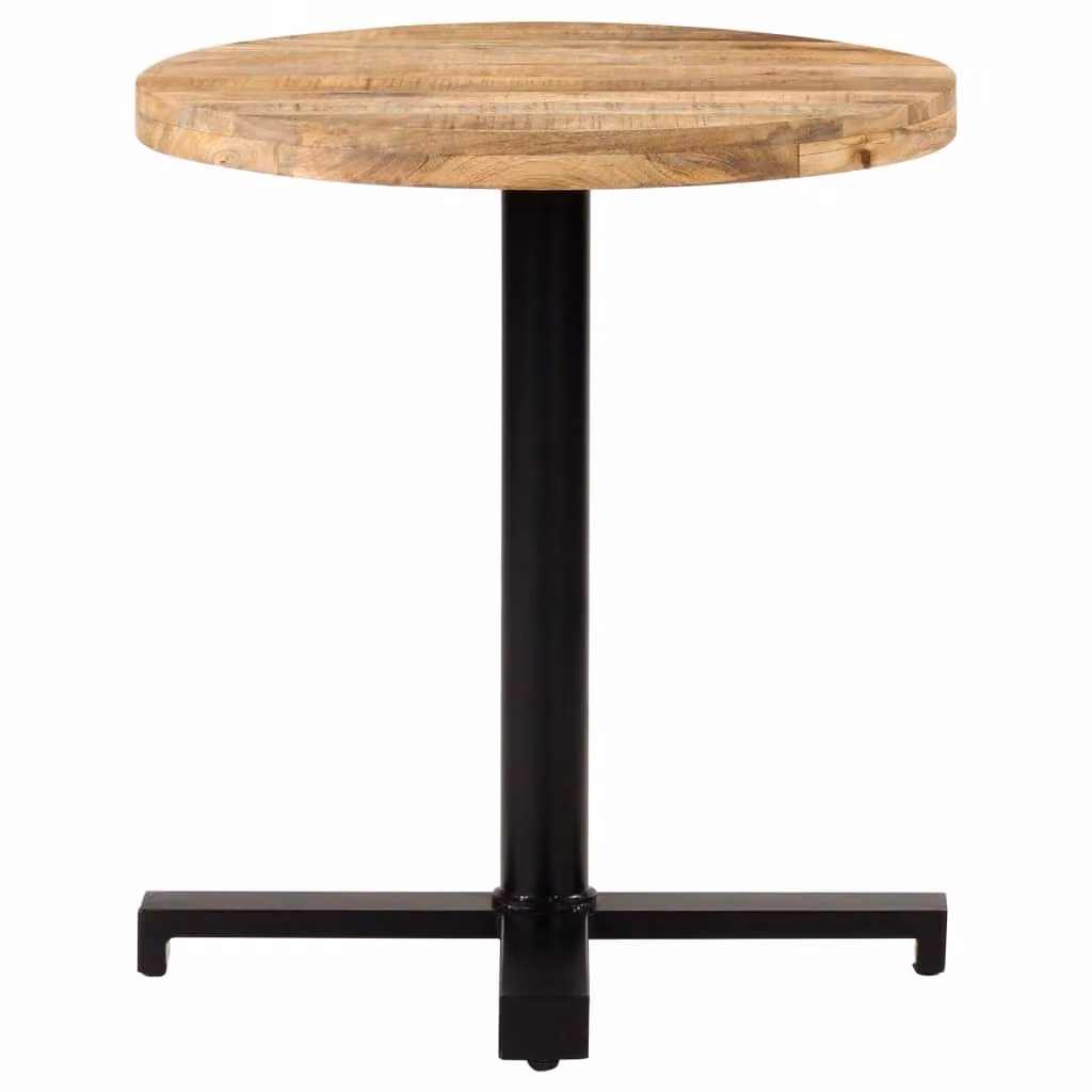 vidaXL Tavolo da bistrot rotondo Ø70x75 cm Legno di mango grezzo