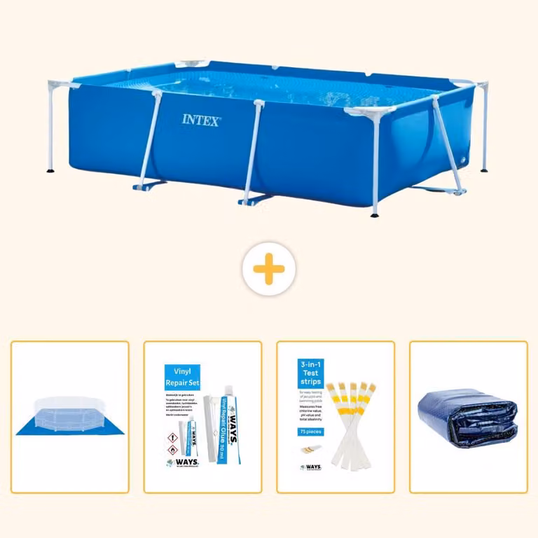 Piscina fuori terra rettangolare - 260x160x65 cm - 5 pezzi - Modello S22345
