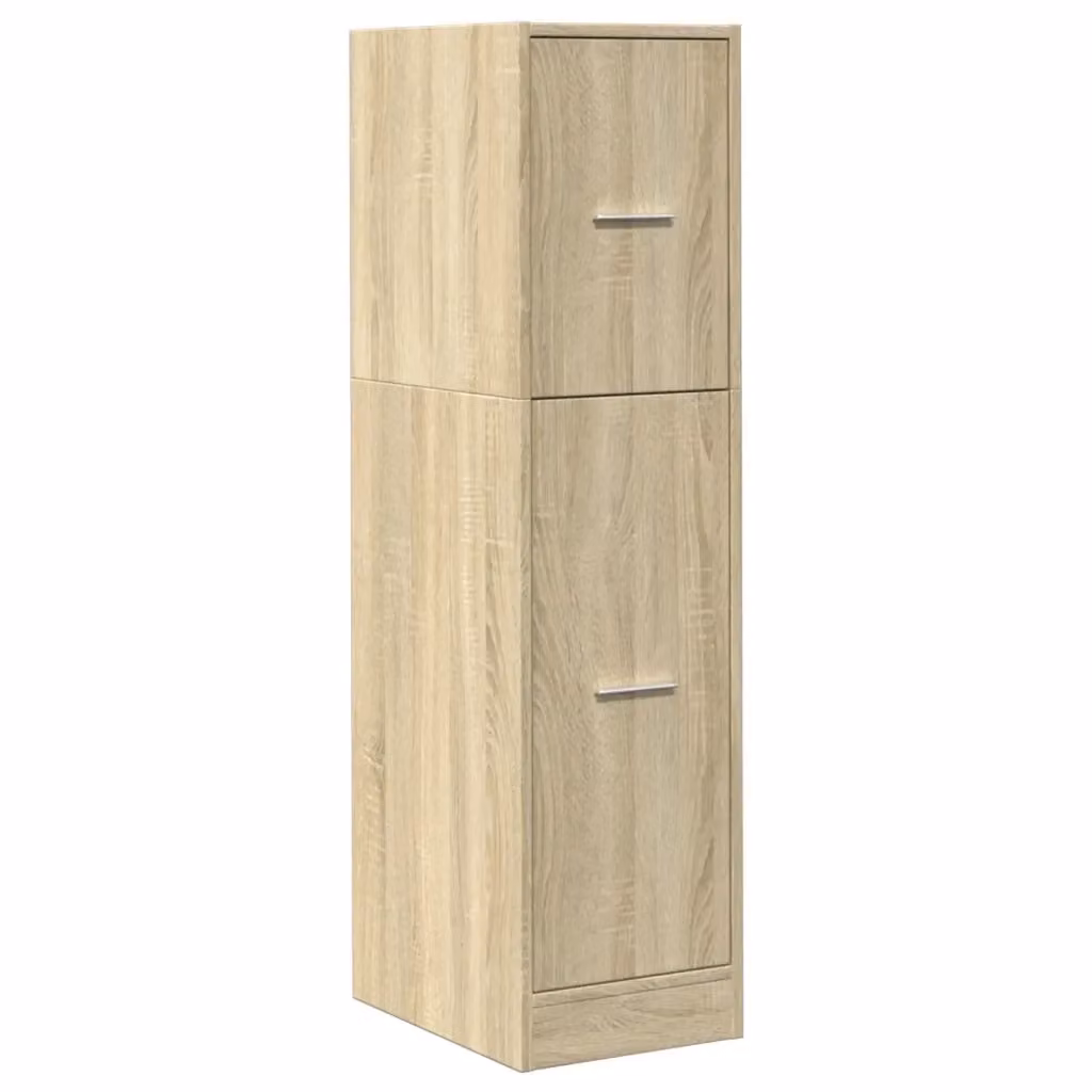Mobiletto da farmacia multifunzionale HELLOSHOP26 in stile classico color rovere, con ante e ripiani interni, sospeso a parete, L/P/H: 30 x 41 x 118 cm – 2