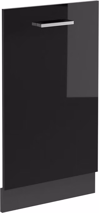 Pannello frontale della lavastoviglie Vicco R-Line Nero lucido 45 cm senza piano di lavoro, Model 54475