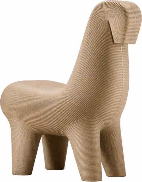Sedia in polietilene Qeeboo Ghoda colore beige