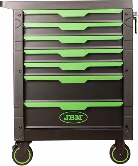 Carrello portautensili da officina JBM 54503 con 7 cassetti nero con ruote