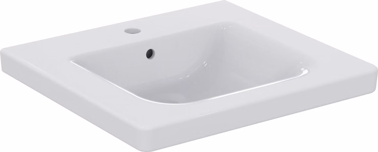 Ideal Standard Connect Freedom lavabo sans barrière, 600mm, 1 trou pour robinet, avec trop-plein, E548201, E548201