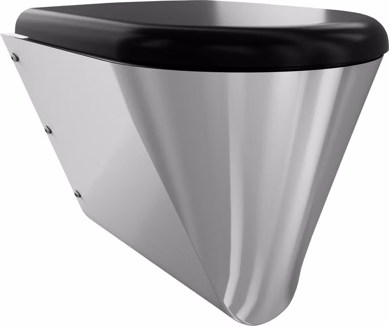 KWC AR T-WC, CAMPUS, acciaio inox, sospeso, 360x409x500 mm, sedile nero