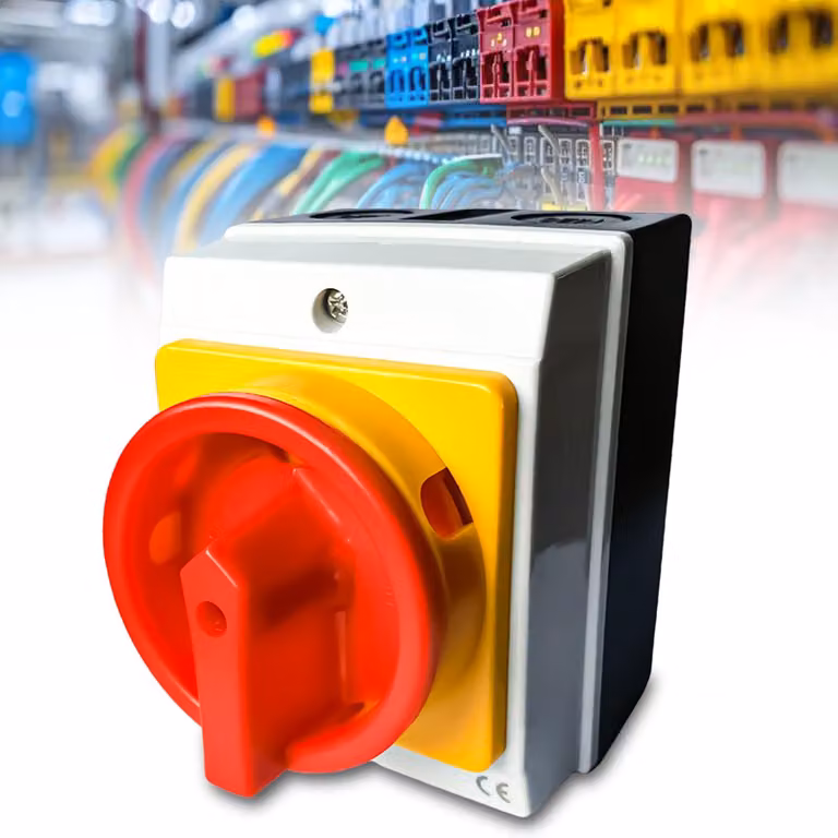 Interruttore principale da 25 A, interruttore rotativo a 4 poli, grado di protezione IP65, adatto per uso interno ed esterno