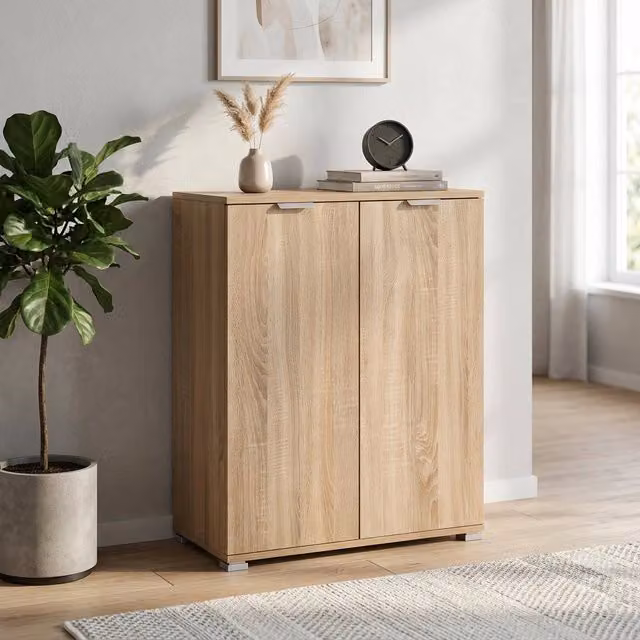 Armadietto da Bagno 2 ante in Legno Composito cm 60x38x85 - HOLDEN