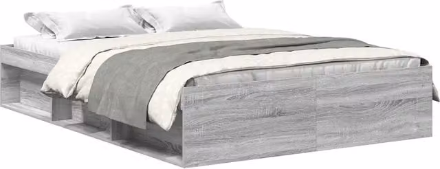 Letto matrimoniale | Letto per adulti | Giroletto Grigio Sonoma 160x200 cm