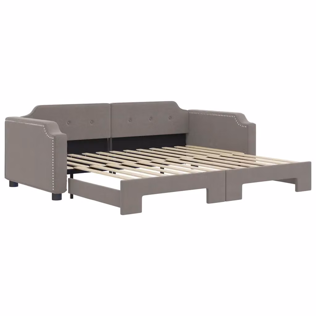 Divano Letto con Letto Estraibile vidaXL in Tessuto Beige o Grigio per Soggiorno e Camera da Letto – 2