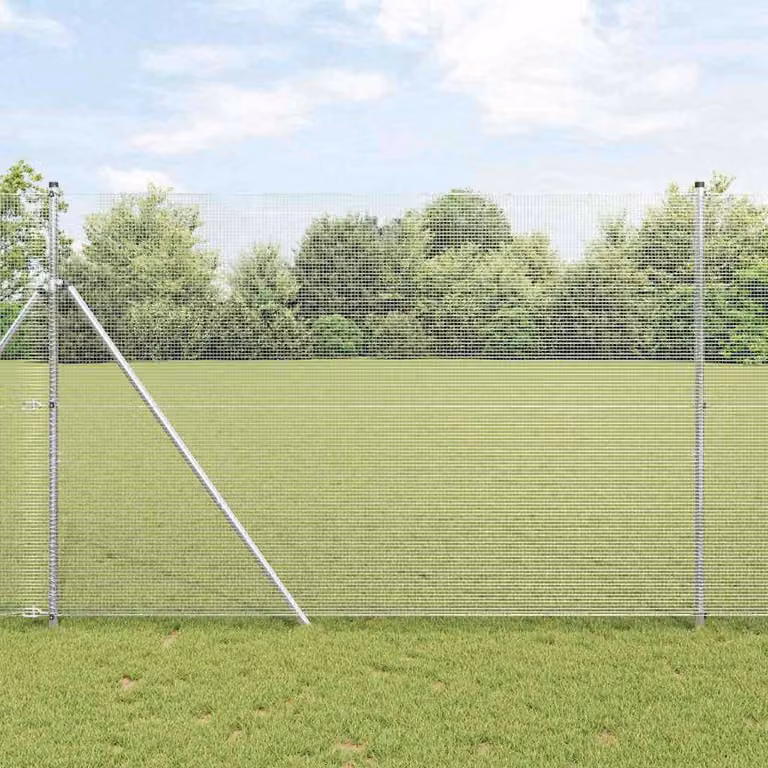 Maison Exclusive - Palo della recinzione Argento 25 x 1,6 m (rete 12 x 12 mm)