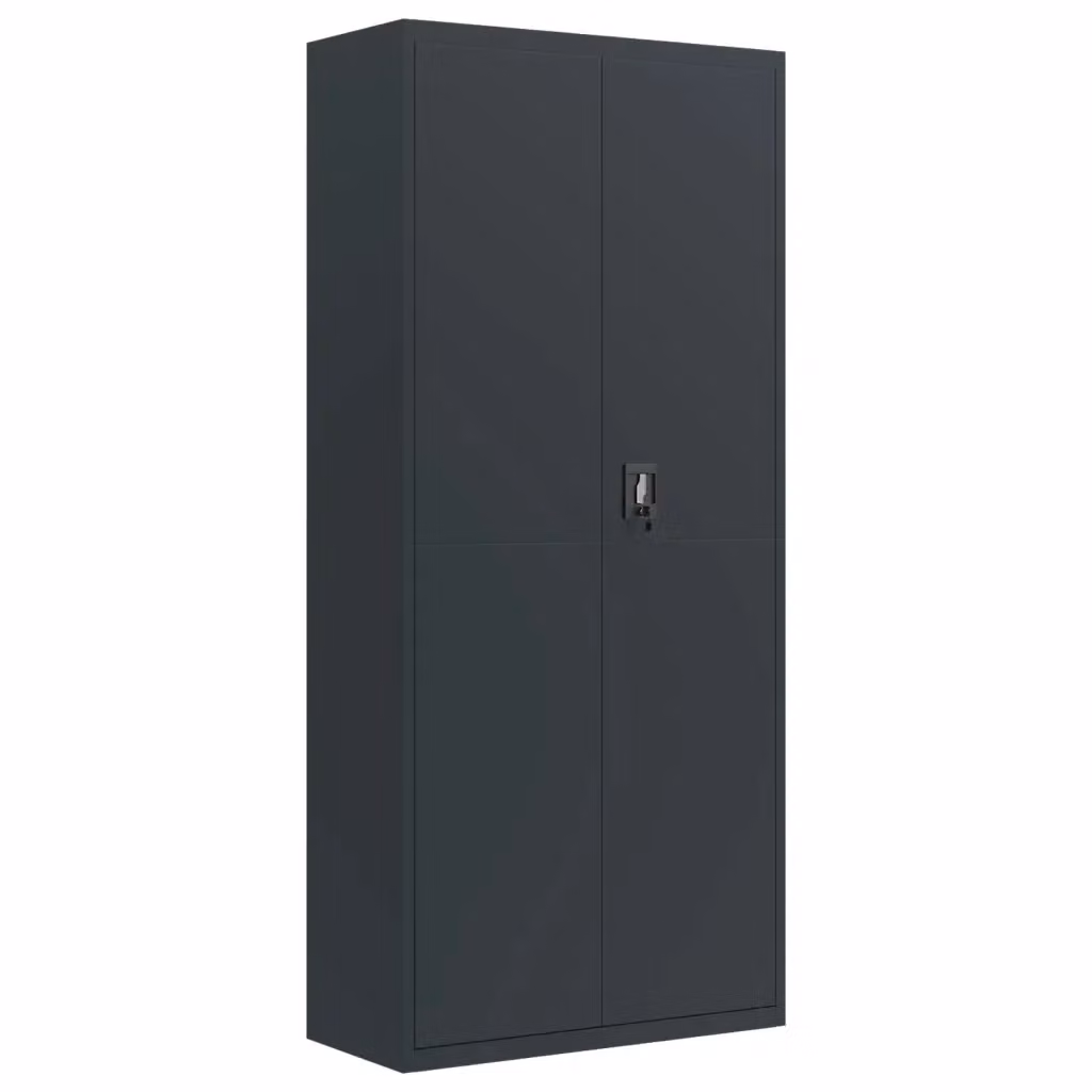 Armadio Classificatore vidaXL in Metallo Antracite con Ripiani Regolabili e Serratura L 90 x P 40 x H 200 cm – 2