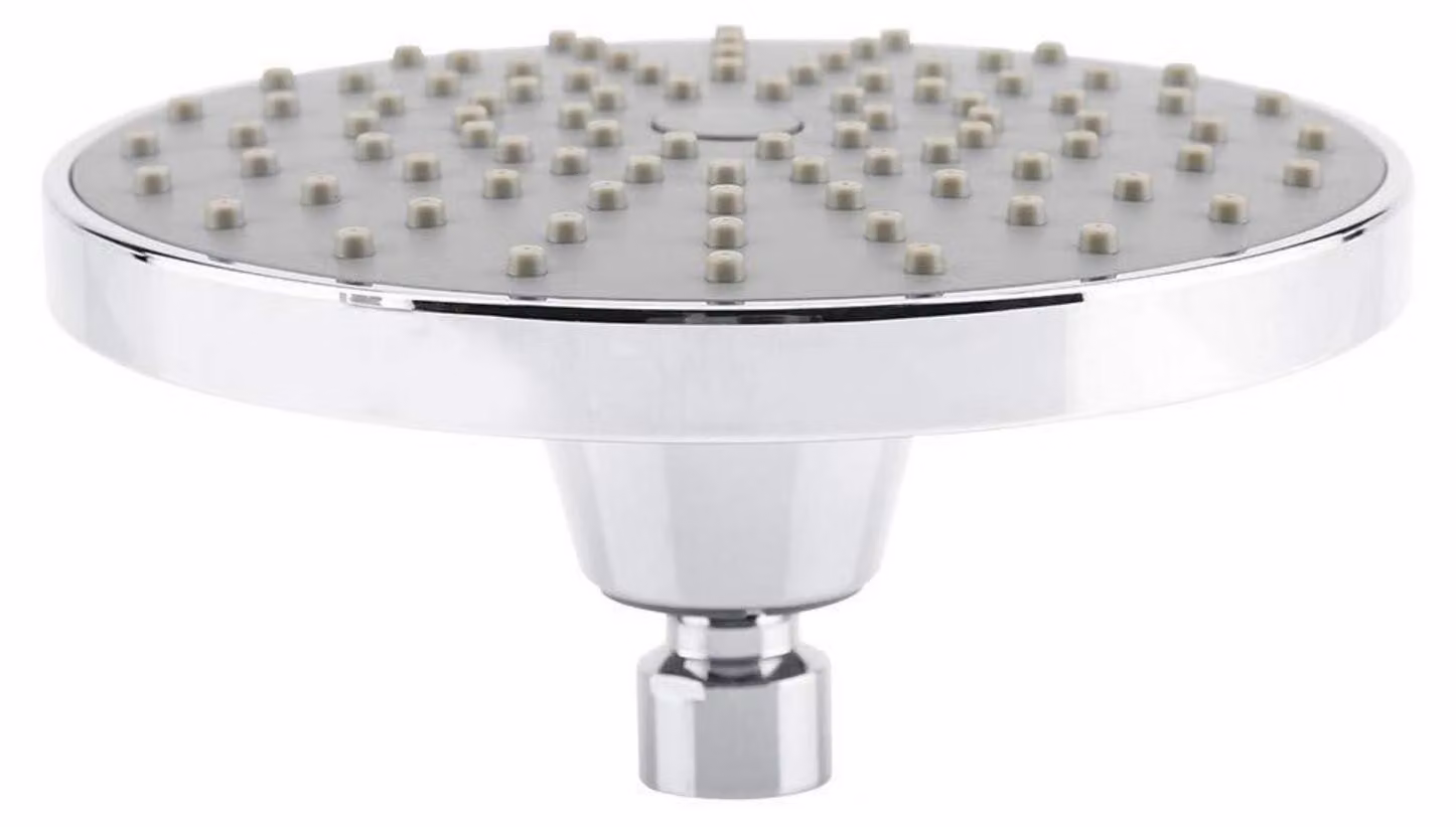 Testina doccia ad alta pressione, modello "pioggia", da 15 cm (6 pollici), con ugelli in silicone autopulenti, adatta per montaggio a parete o a soffitto