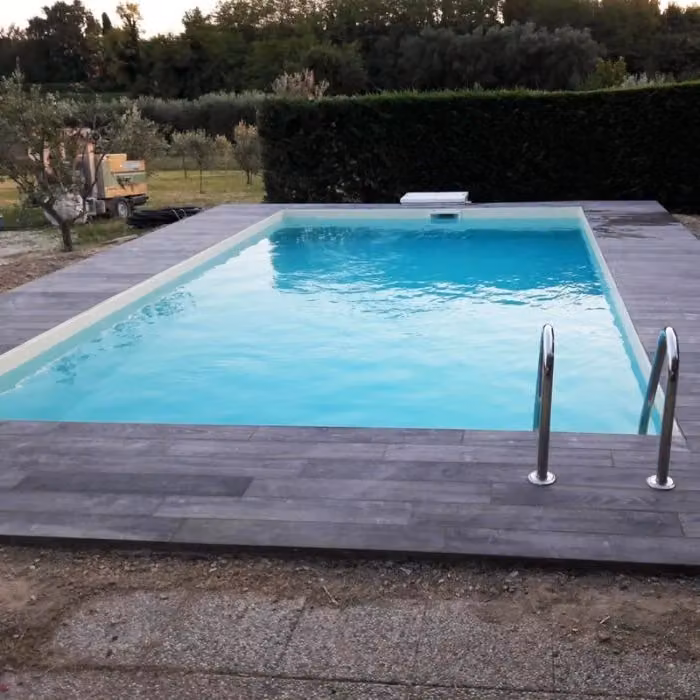 Piscina interrata rettangolare ITALIKA EASY in pannelli d'acciaio blu L: 400 cm, P: 300 cm, H: 120 cm – 2