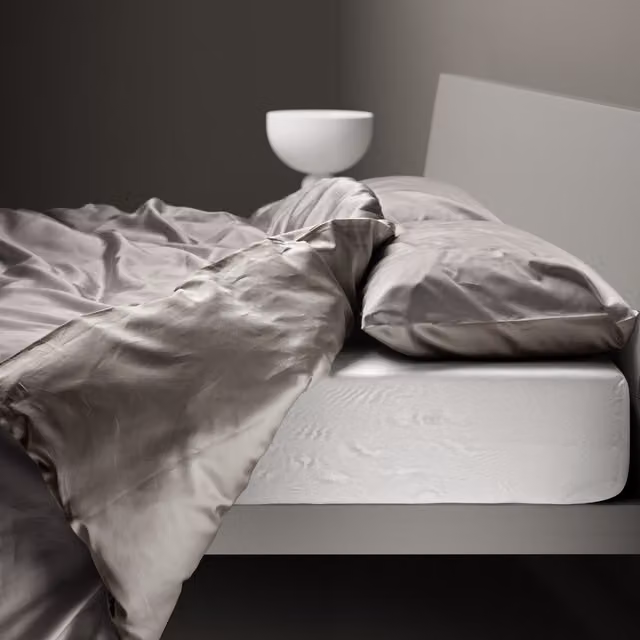 Copripiumino reversibile DaunenStep Oasi Kiss in cotone mako satin grigio L: 135 cm x P: 200 cm – 1
