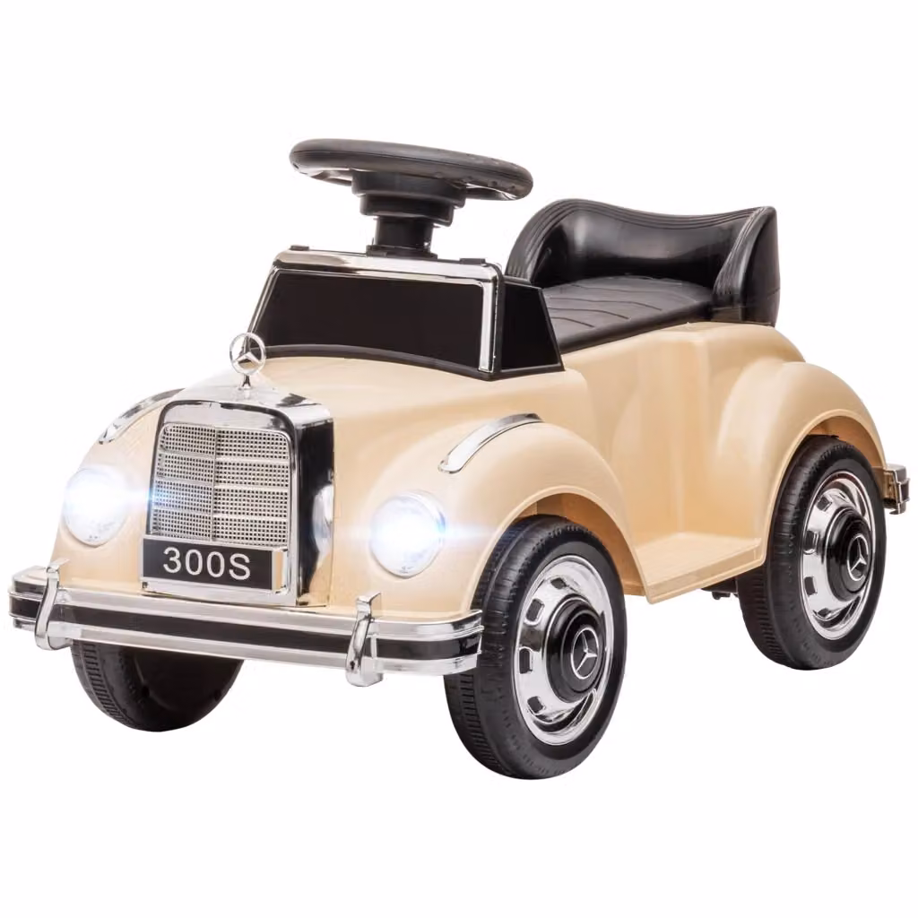 Auto elettrica Mercedes Zephmum beige con luci e suoni – 2