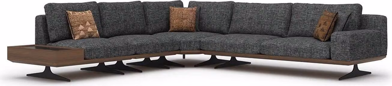 Luxus Ecksofa L-Form Modern Garnitur Wohnzimmer Polstermöbel Einrichtung
