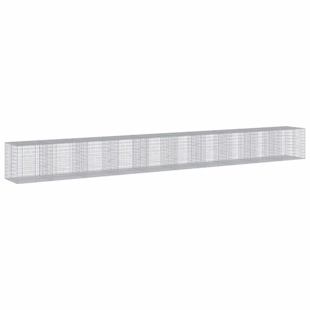 Cesto Gabbione Videx con Copertura in Acciaio Zincato Grigio L: 1000 cm, P: 100 cm, H: 100 cm – 2
