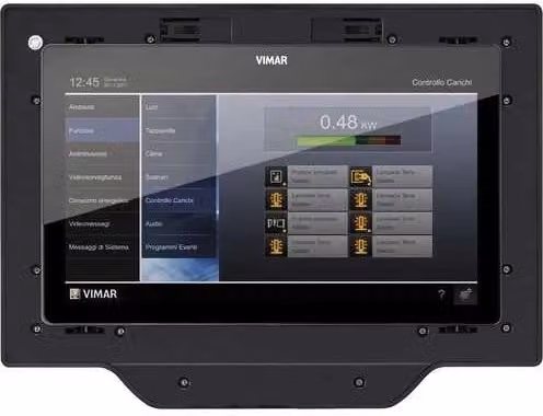 Videointerfono Multimedia Vimar Eikon Evo con Touch Screen da 10 Pollici, Colore Nero
