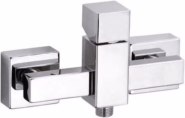 Rubineto cube waterfall per esterno doccia, design quadro e minimale