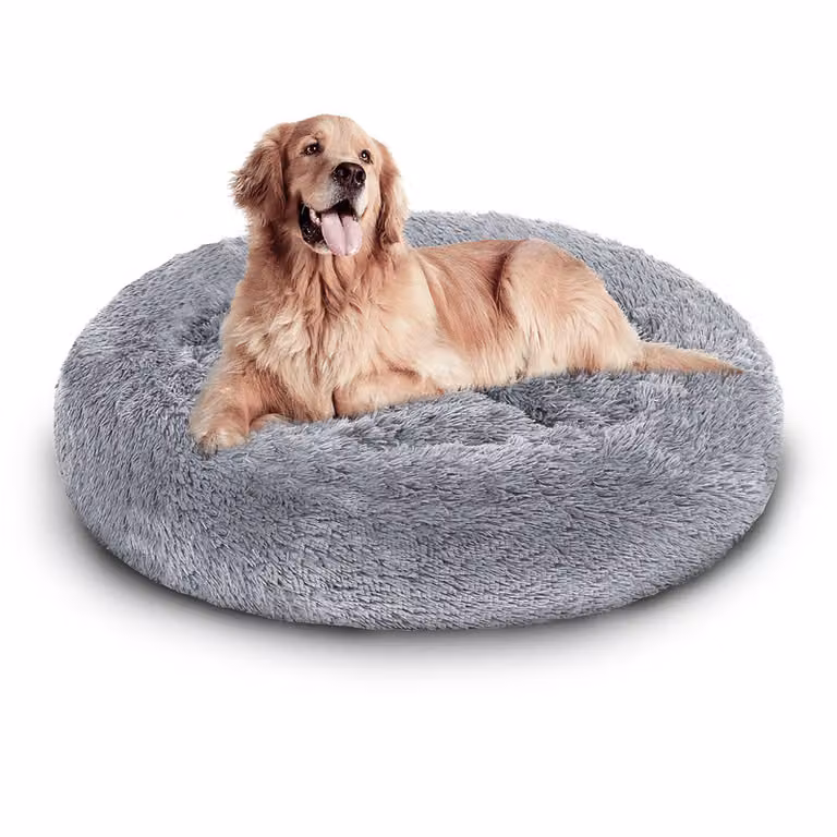 Clanmacy cane letto peluche posto letto cane cuscino gatto lavabile antiscivolo confortevole 60cm grigio chiaro