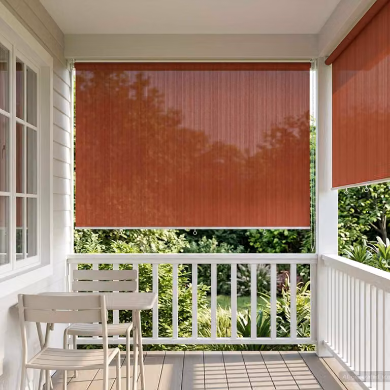 vidaXL Tenda a Rullo Esterno Blocco UV 90% Terracotta 240 x 230 cm