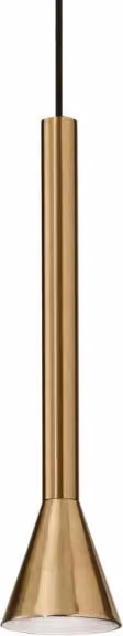 Lampada a sospensione Diesis Sp Ideal-Lux in ottone color oro con luce LED e altezza regolabile