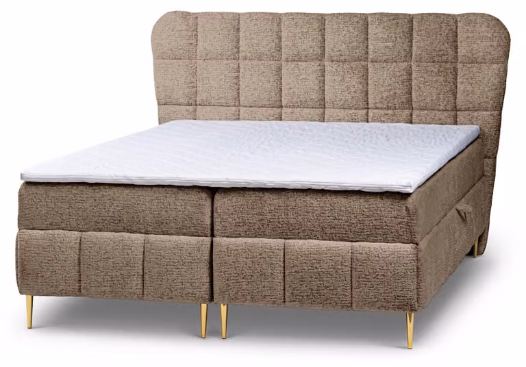 Letto con rete a molle Domy, imbottitura "Nussige Melange", dimensioni 160 x 200 cm