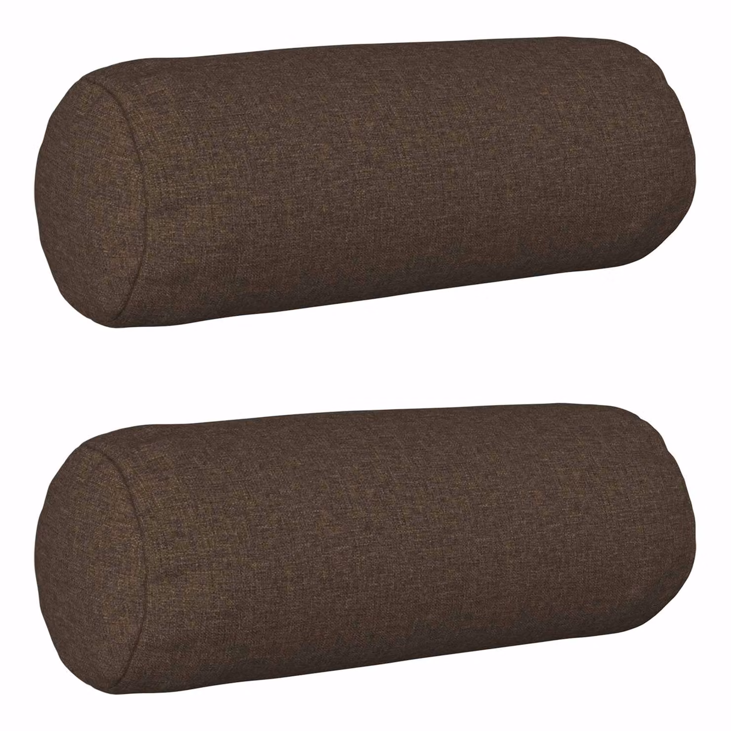 Set di 2 cuscini rotondi vidaXL HEERLEN in tessuto beige, grigio o marrone con rivestimento lavabile e rimovibile