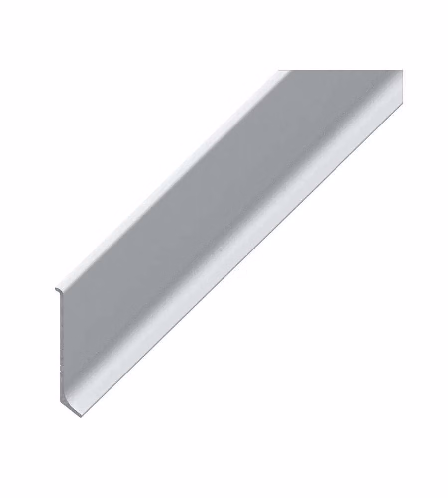 ALFER Battiscopa in Alluminio Argento 2,5m per Pareti Moderne