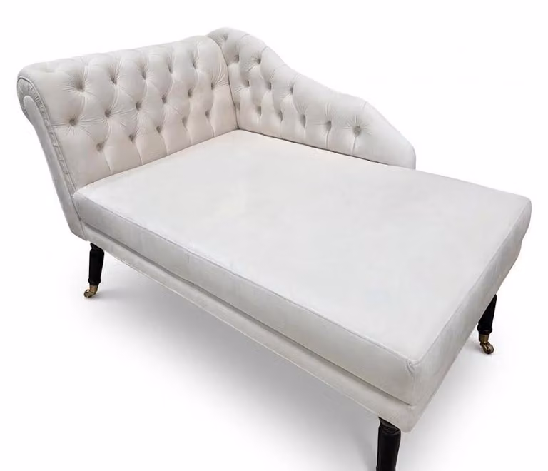 Divano chaise-longue bianco, design moderno. Divano relax, poltrona reclinabile