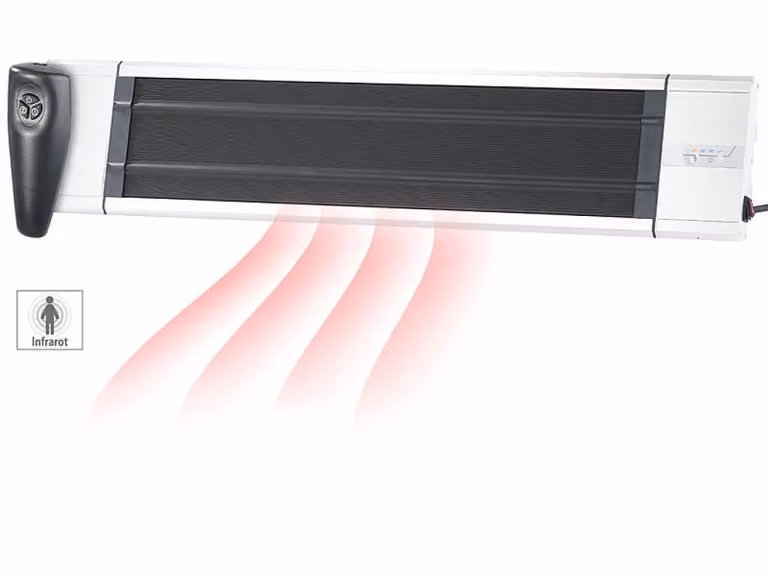 Riscaldatore radiante a infrarossi Semptec RA-324 telecomando con timer Riscaldatore da 2.400 watt IP55