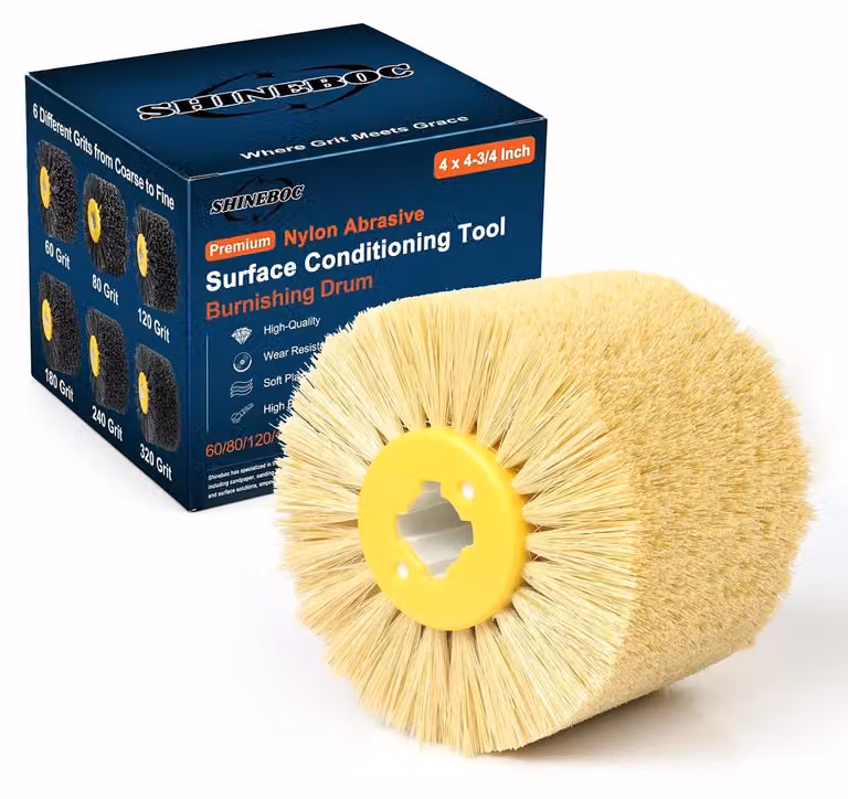 Spazzola abrasiva in sisal, 120 x 100 mm, spazzola per lucidatura del legno, per la lavorazione delle superfici