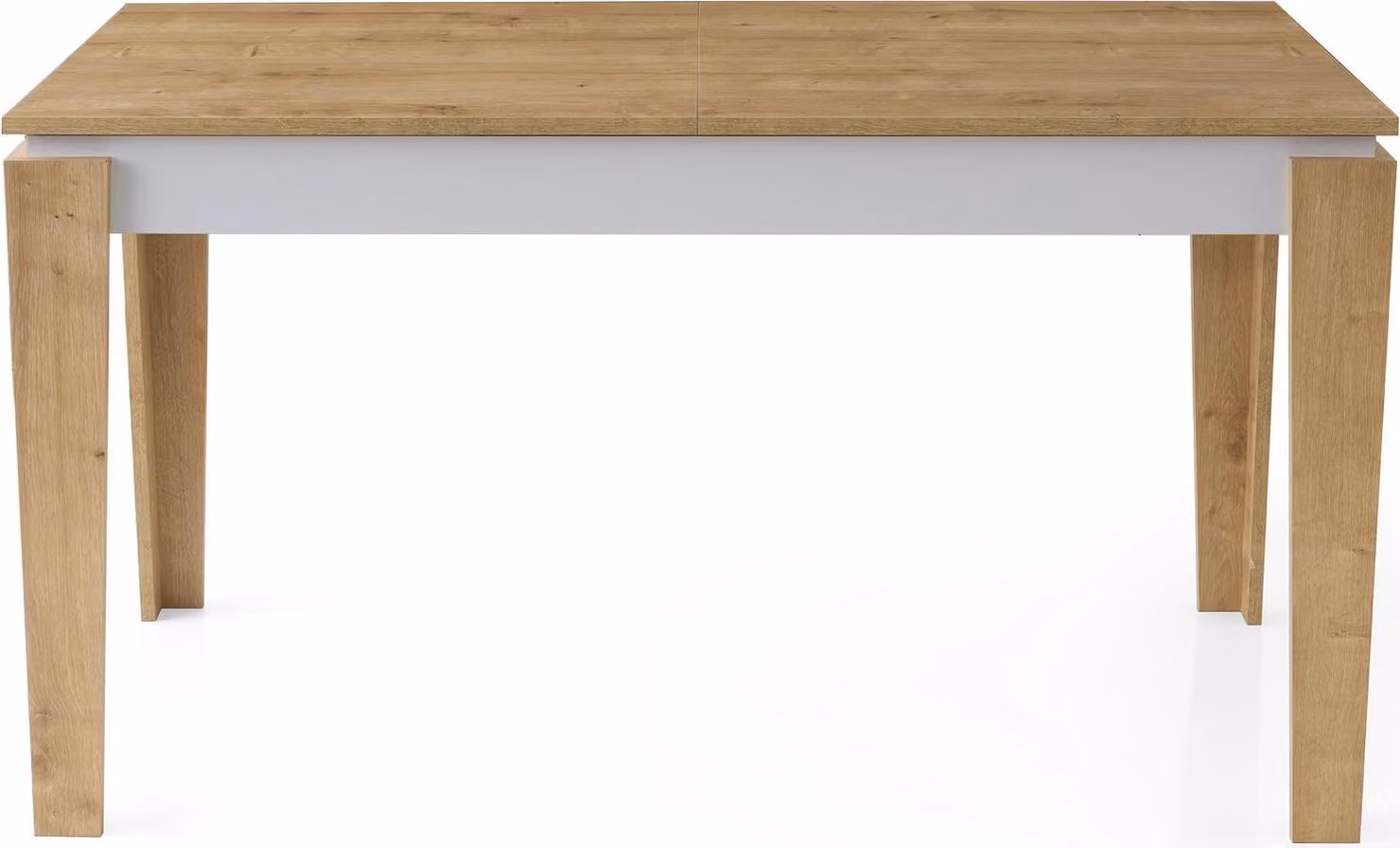 Skye Decor, tavolo da pranzo allungabile di alta qualità, in legno di quercia e bianco, dimensioni 140-175 cm, 100% melaminico