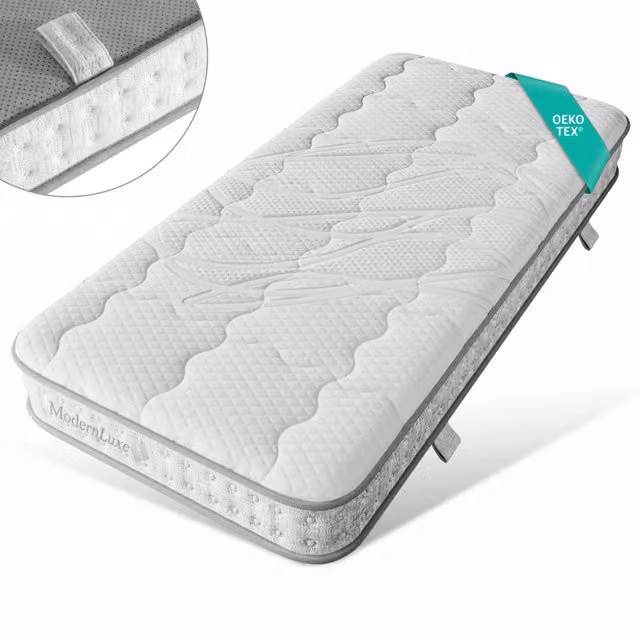 Materasso a molle insacchettate e schiuma fredda 90x190 cm; H3; 7 zone; bianco