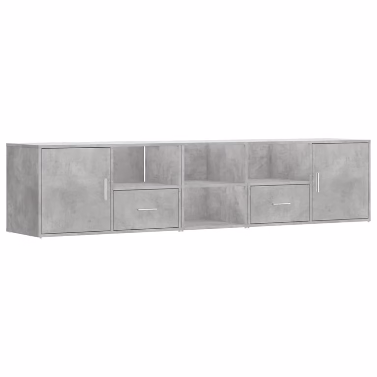 Mobile Angolare Grigio Cemento 200x40x45 cm in Truciolato