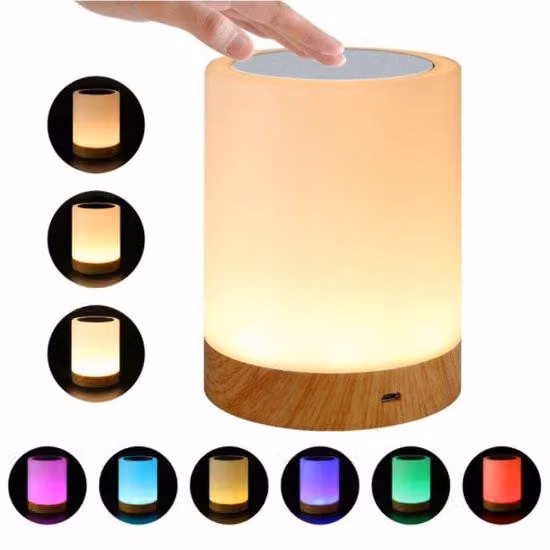 Lampada da tavolo a LED dimmerabile - con cambio di colore - lampada da poltrona - per camera da letto, soggiorno