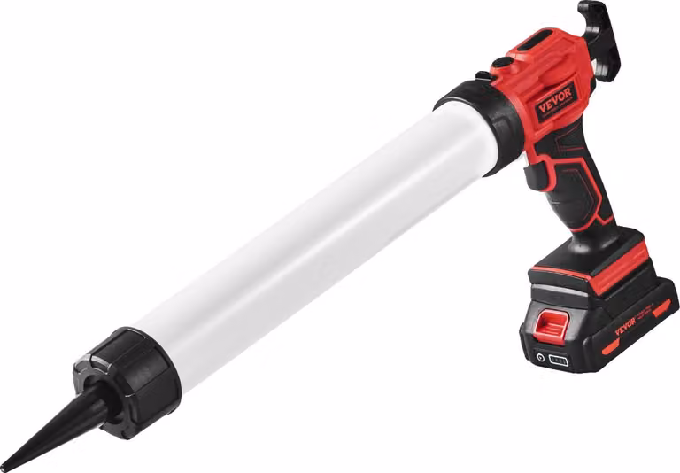 Pistola per calafataggio a batteria, capacità 20oz/600ml, potenza 20W, batteria 2000mAh, forza di pressione massima 2646N, dosaggio a 4 velocità