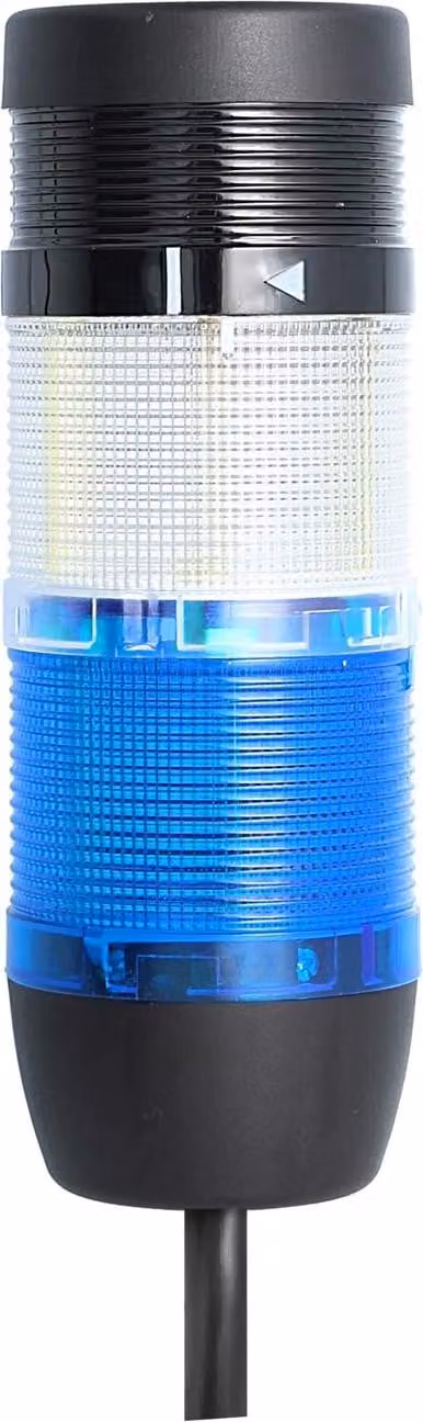 Colonna segnaletica STEX24 blu-bianca, 70 mm, 24 V CA/CC, luce lampeggiante a LED con cicalino, cavo da 10,0 metri, SS70-B2/24 171 Volume