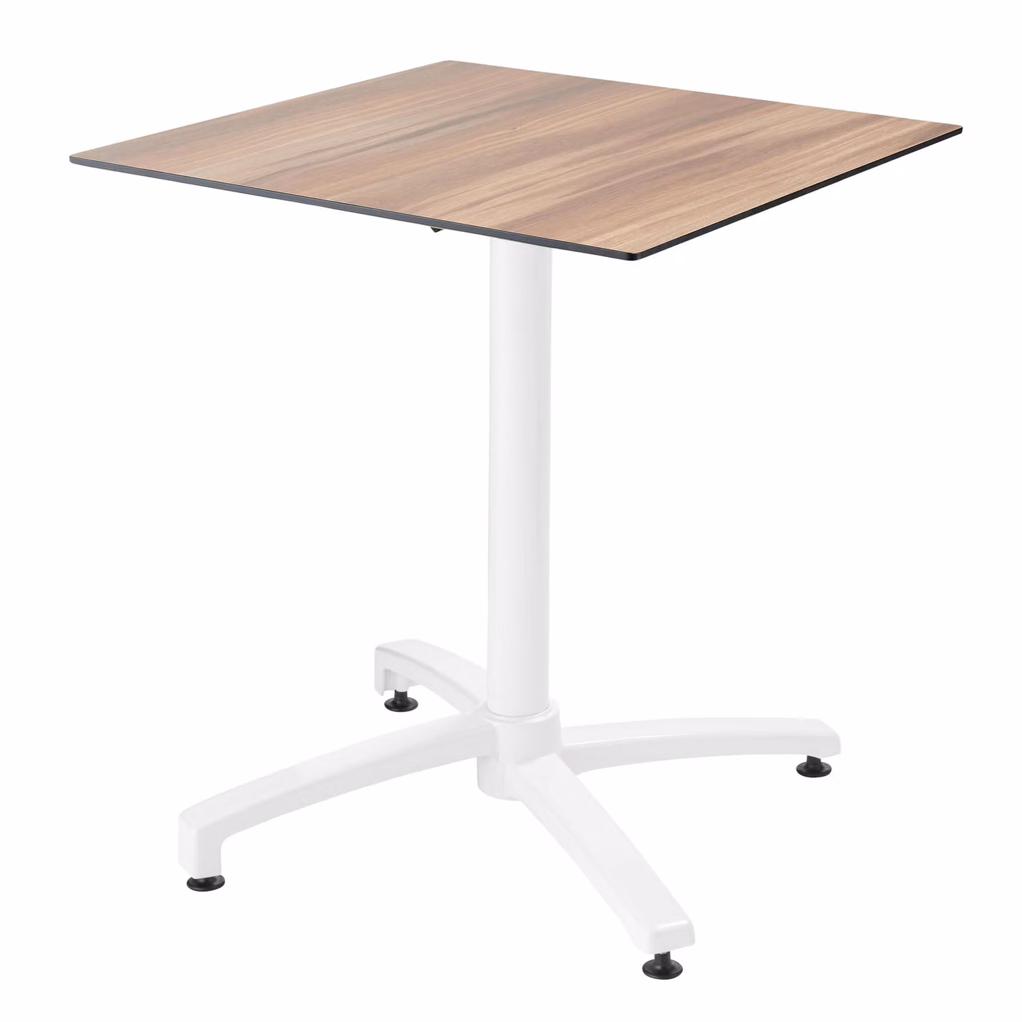 Tavolo da giardino quadrato inclinabile in laminato rovere scuro - Oviala Opéra