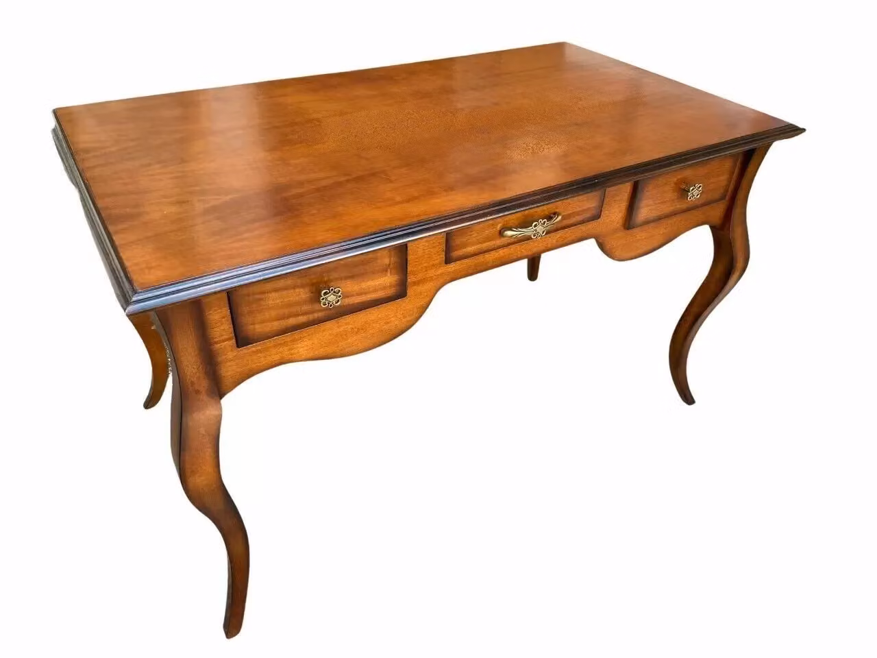 Scrivania in legno con 3 cassetti Mobili 2G finitura elite marrone L: 150 cm, P: 75 cm, H: 80 cm