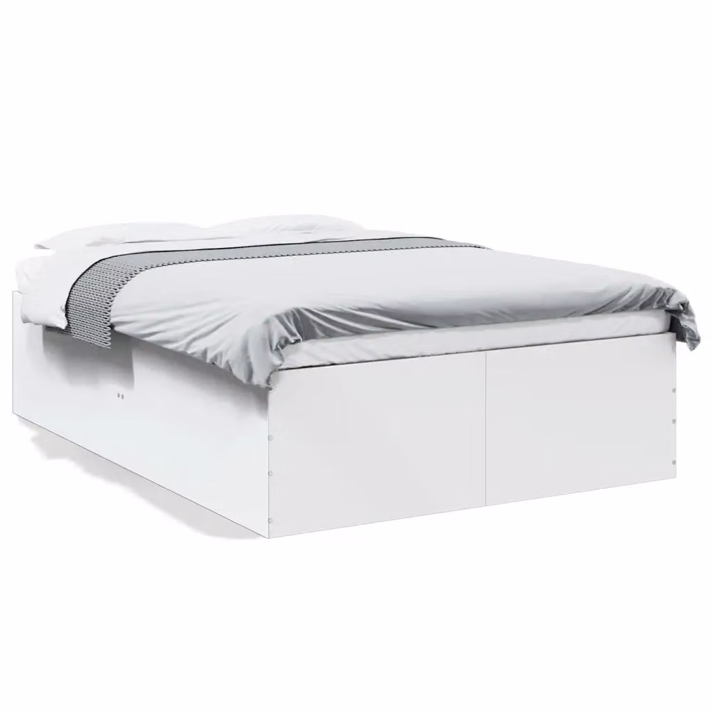 Letto con cassetti bianco moderno vidaXL in legno multistrato L: 138 cm, P: 193 cm, H: 300 cm – 2