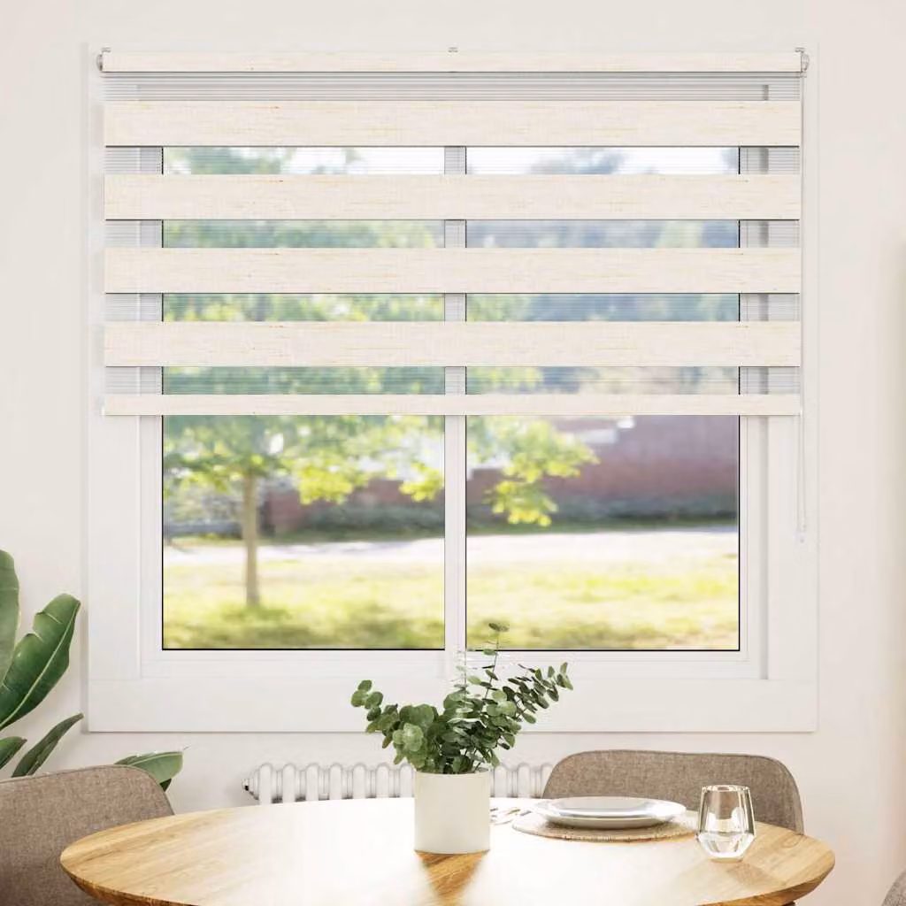 vidaXL Tenda a Rullo Zebra Larghezza Tessuto 140,9 cm Poliestere