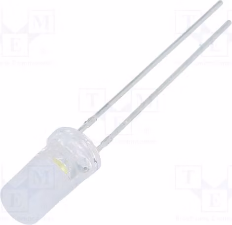 2 LED, 2,7÷3,4V, bianco freddo, OSW5DK5TC5A, diodi LED a foro passante, 5mm, 20mA, 120°, 5mm, 1120÷1560 mcd